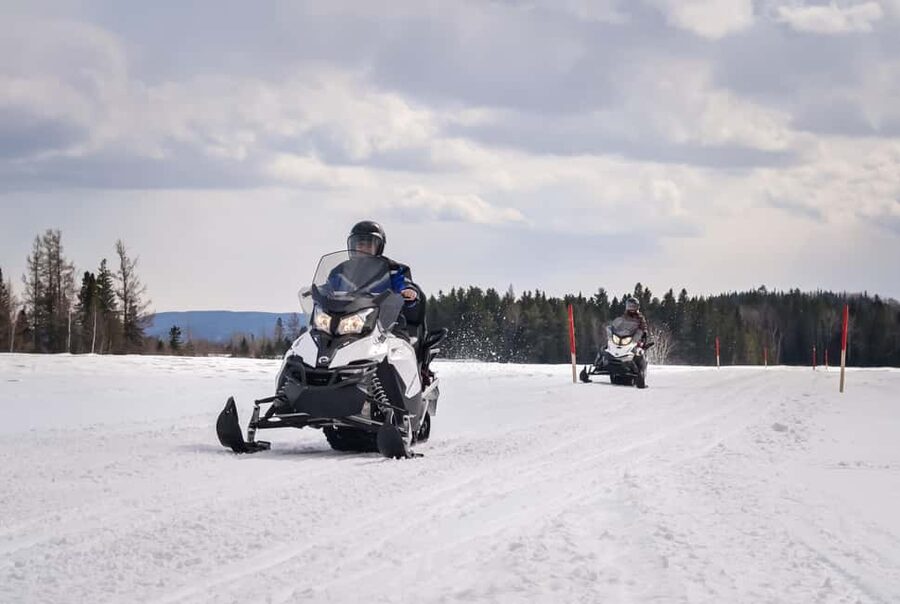 15 min. Tadoussac: Snowmobile Expedition in Saguenay Fjord - Safety Briefing to the Throttle: Why This Feels Controlled