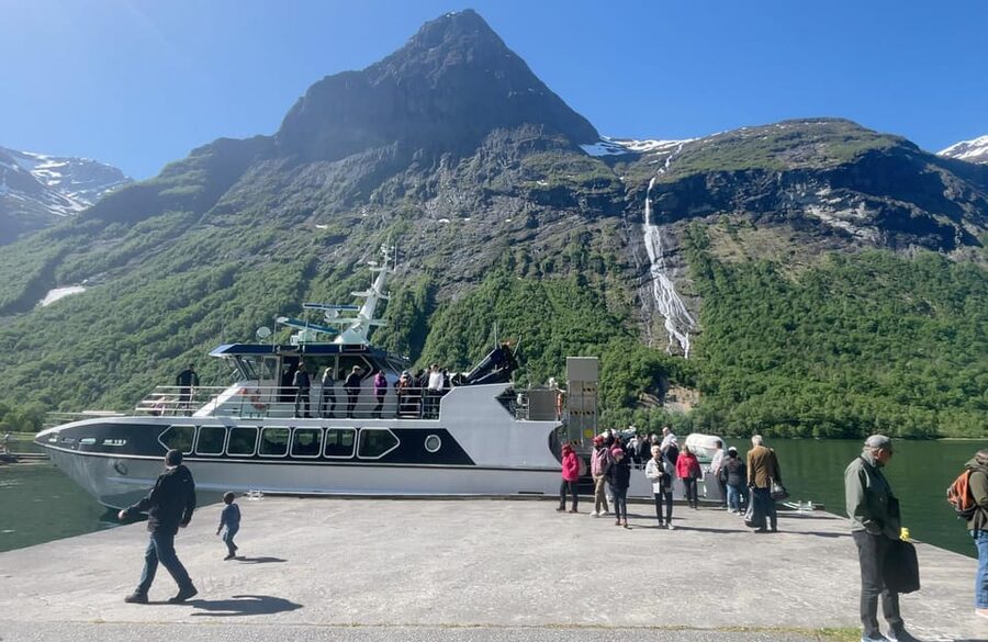 All About the Fjords, in one tour by bus & boat from Ålesund - Storfjord ferry crossing at Sykkylven, then back to Ålesund