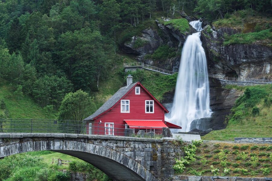 Bergen: Private Waterfalls and Wonders of Fjord Norway - The stories you hear on the road: Vikings, abandoned roads, and tunnel-roundabout engineering