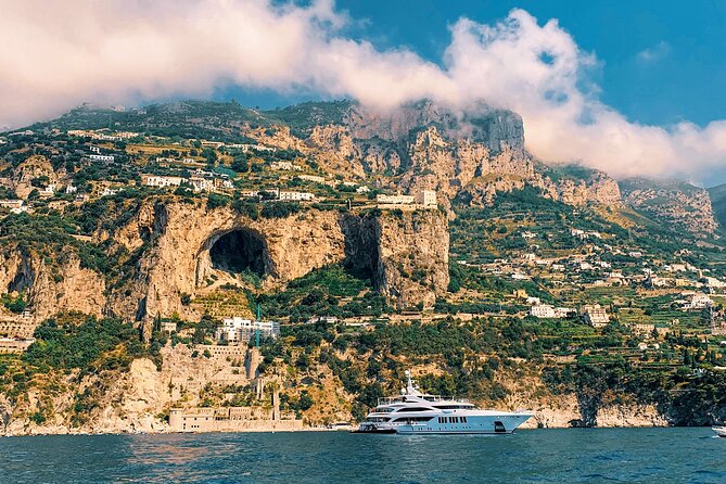 From Amalfi: Coast & Furore Fjord Boat Tour with Swim Break - The final Amalfi stretch + Ravello views, then the swim break