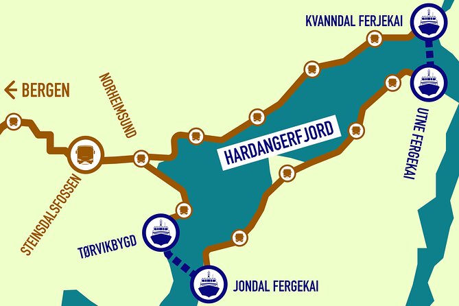 Guided tour to Hardanger Fjord, Waterfalls and Ferry Crossing - Trengereid viewpoint: the fjord opens up fast
