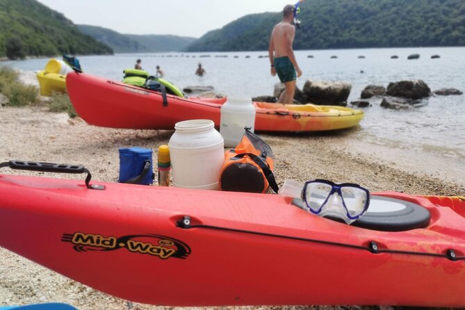 Kayaking Experience in Lim Bay Sea in The Croatian Fjord - Equipment Check and the Beach Bar Option