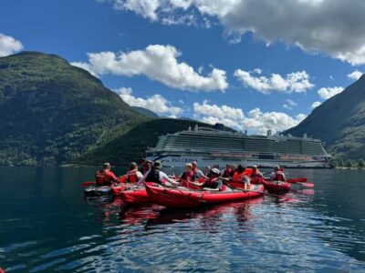 Olden: Experience Beginner-friendly Fjord Kayaking - From the Cruise Dock to the Brown Boathouse in 5 Minutes