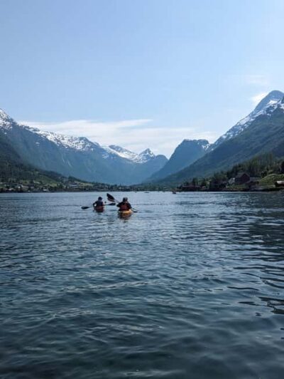 Olden: Fjord Kayaking + Drysuit & Safety Boat - Finding Olden Active in the Olden Port (No Long Transfers)