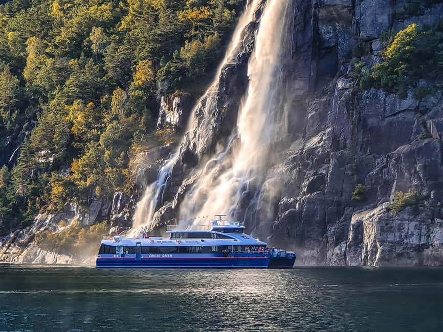Stavanger: Electric Fjord Cruise to Lysefjord & Preikestolen - On board: warm cabin, spacious decks, Wi‑Fi, and a snack bar