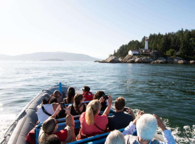 Vancouver: Boat to Bowen Island on UNESCO Howe Sound Fjord - The zodiac-style boat time: your floating base for wildlife and scenery